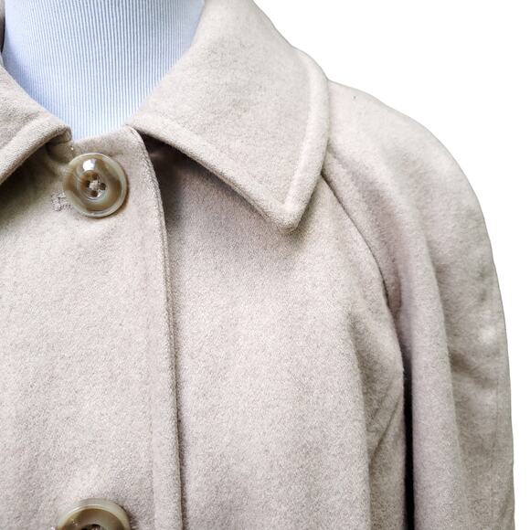 London Fog Tan Wool Blend Pea Coat Trench Size XL - Picture 4 of 15